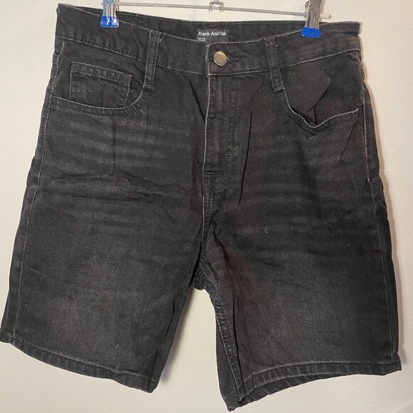 Frank & Oak black jean shorts - Picture 1 of 4